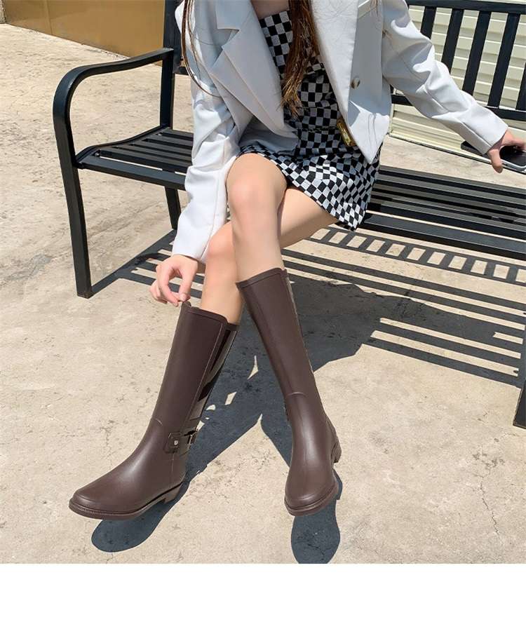 長靴レディース 都会的スタイル 雨の日ブーツ