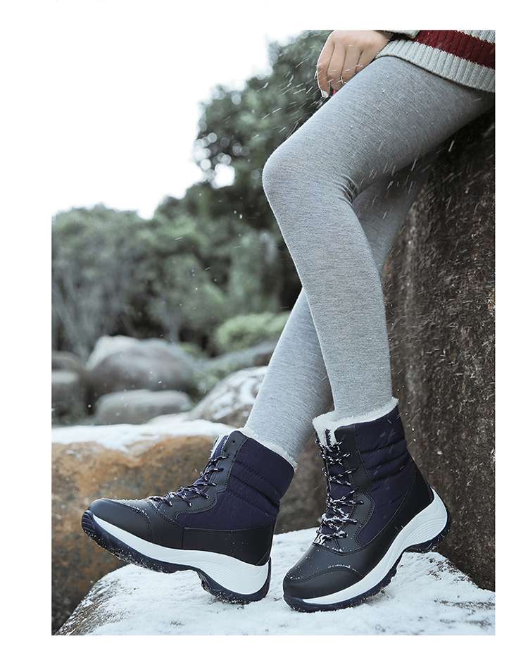 長靴レディース 雪景色に映える防寒ブーツ