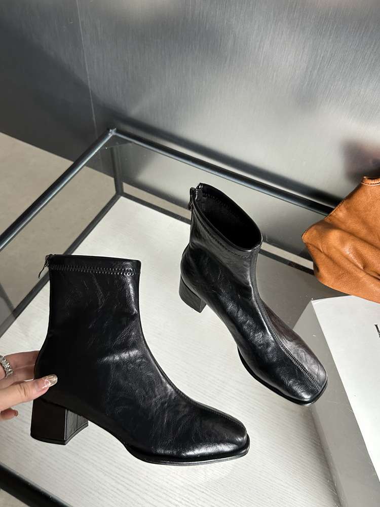 長靴レディース 長靴 モダンシックなアンクルブーツ