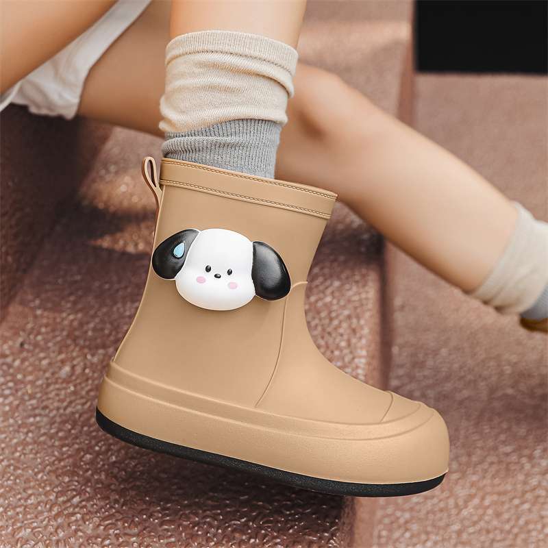 長靴レディース 雨の日が楽しくなる犬モチーフの長靴