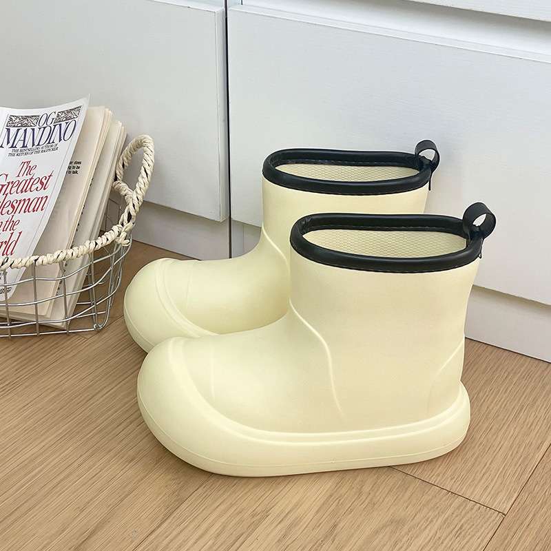 長靴レディース ミニマルシルエット レインショートブーツ