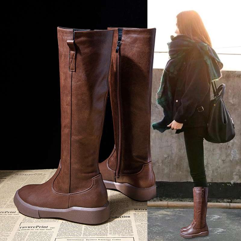 長靴レディース 快適シルエット美脚ロングブーツ