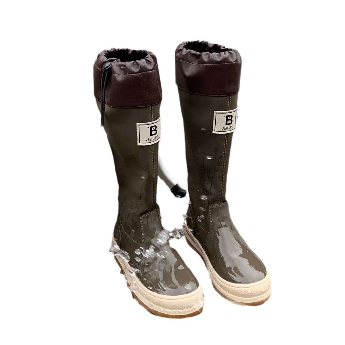 長靴レディース カジュアル防水長靴 ファッション性抜群