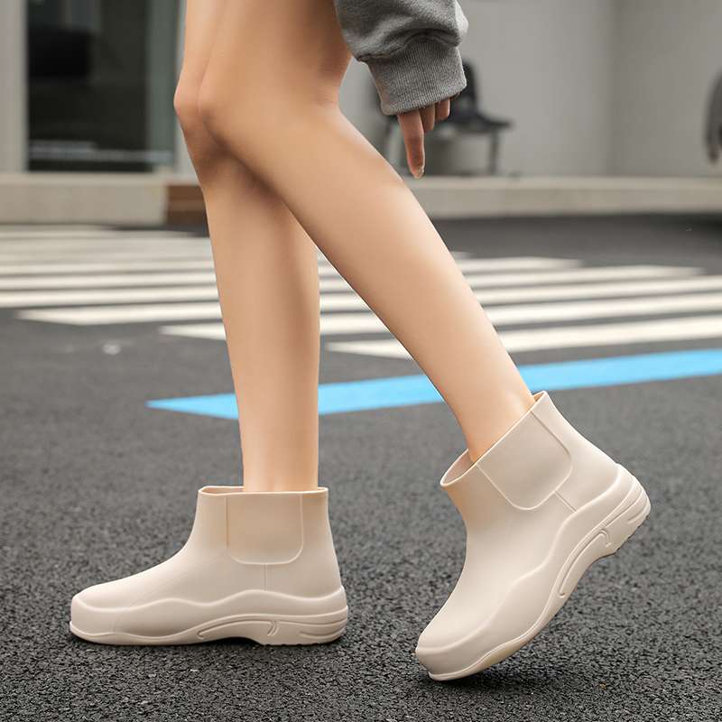 長靴レディース 長靴 雨の日も弾むステップ ショートレインブーツ