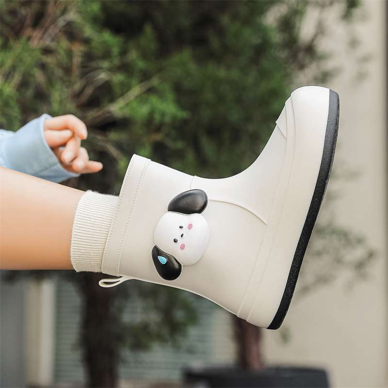 長靴レディース 雨の日が楽しくなる犬モチーフの長靴