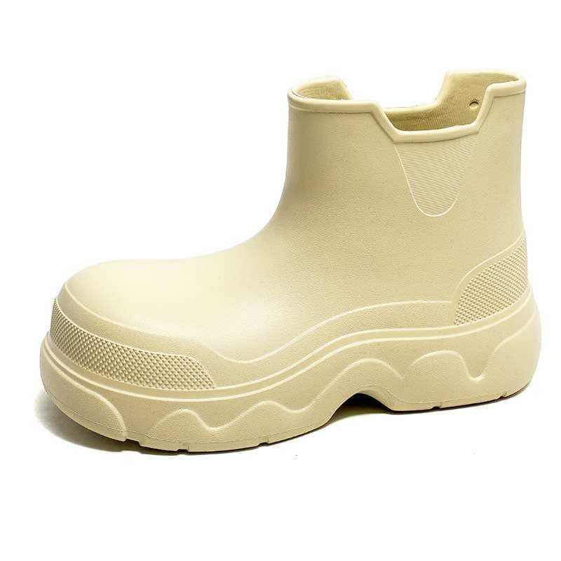 長靴レディース チャンキーソールスリップオン長靴