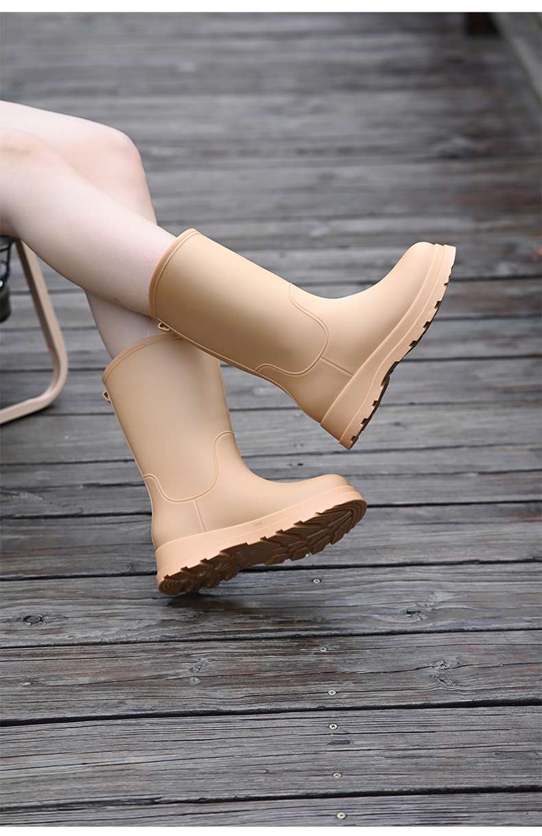 長靴レディース 長靴 モコモコ折り返しレインブーツ