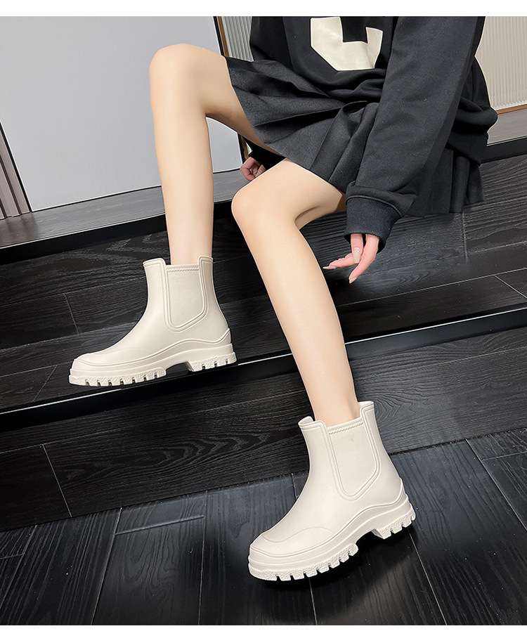 長靴レディース 長靴 スタイリッシュ防水ブーツ