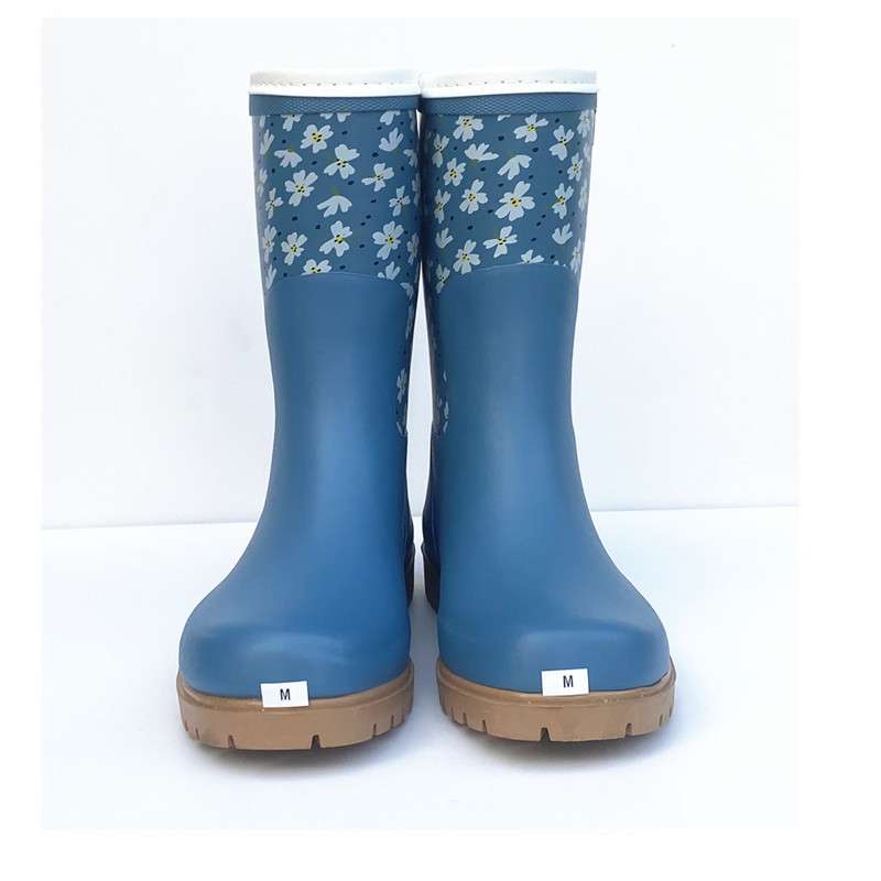 長靴レディース 花柄プリントの雨の日も楽しい長靴