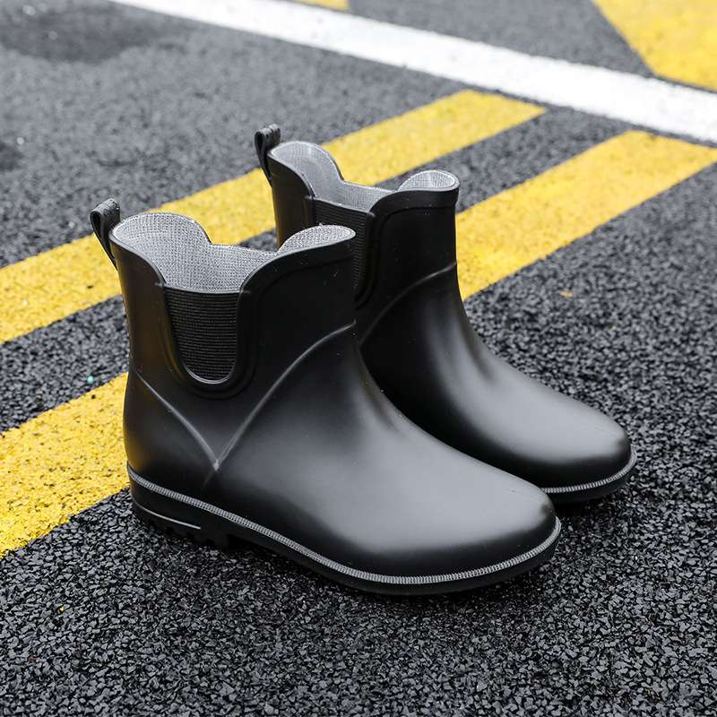長靴レディース 長靴 スタイリッシュ防水ショートブーツ