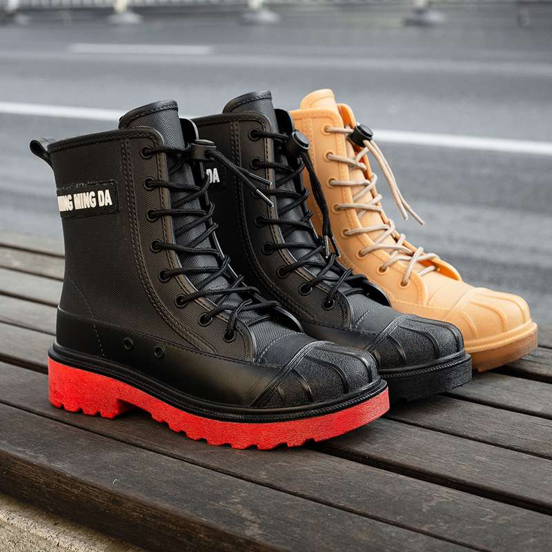 長靴レディース 作業用タフソール編み上げブーツ