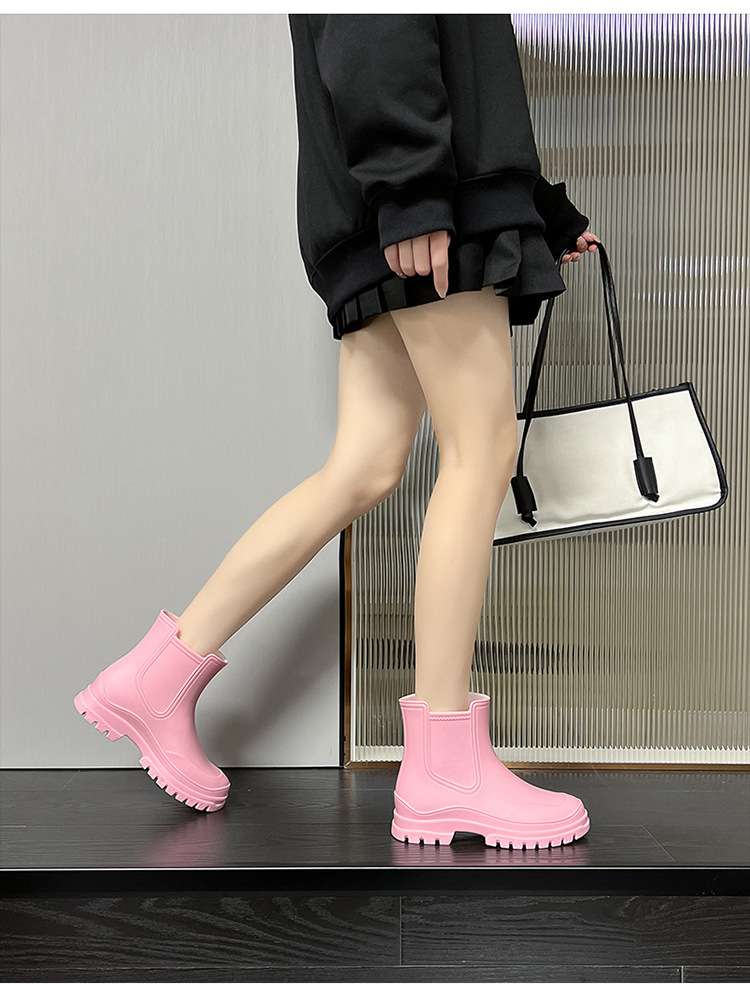 長靴レディース 長靴 スタイリッシュ防水ブーツ