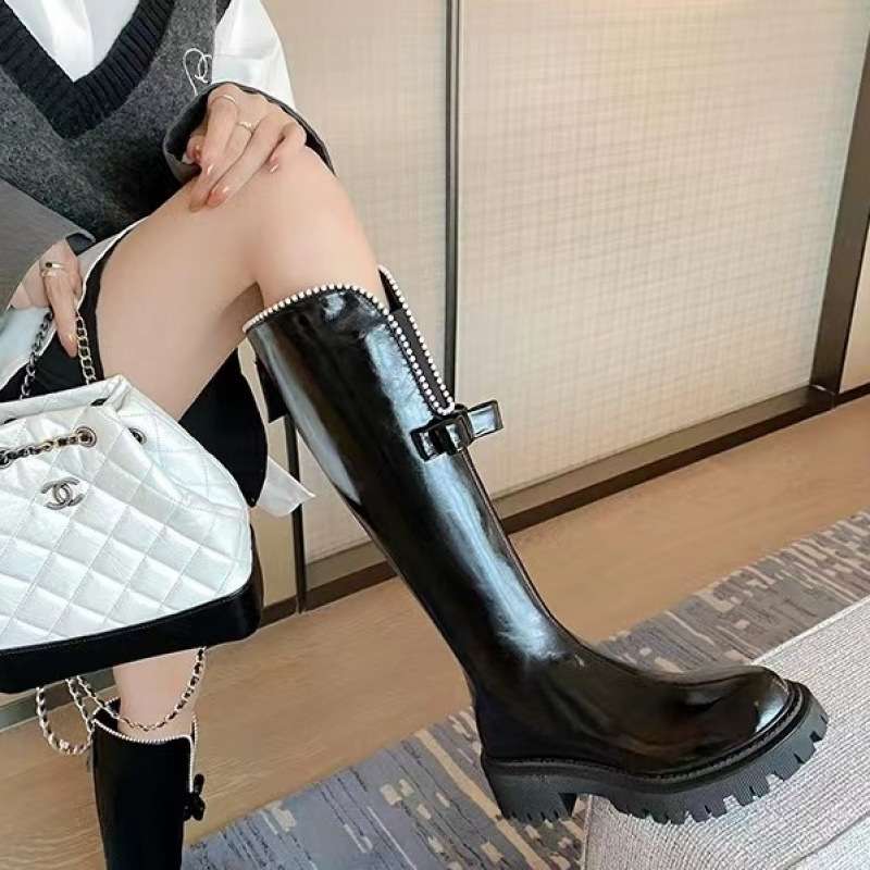 長靴レディース リボン付きエレガント長靴