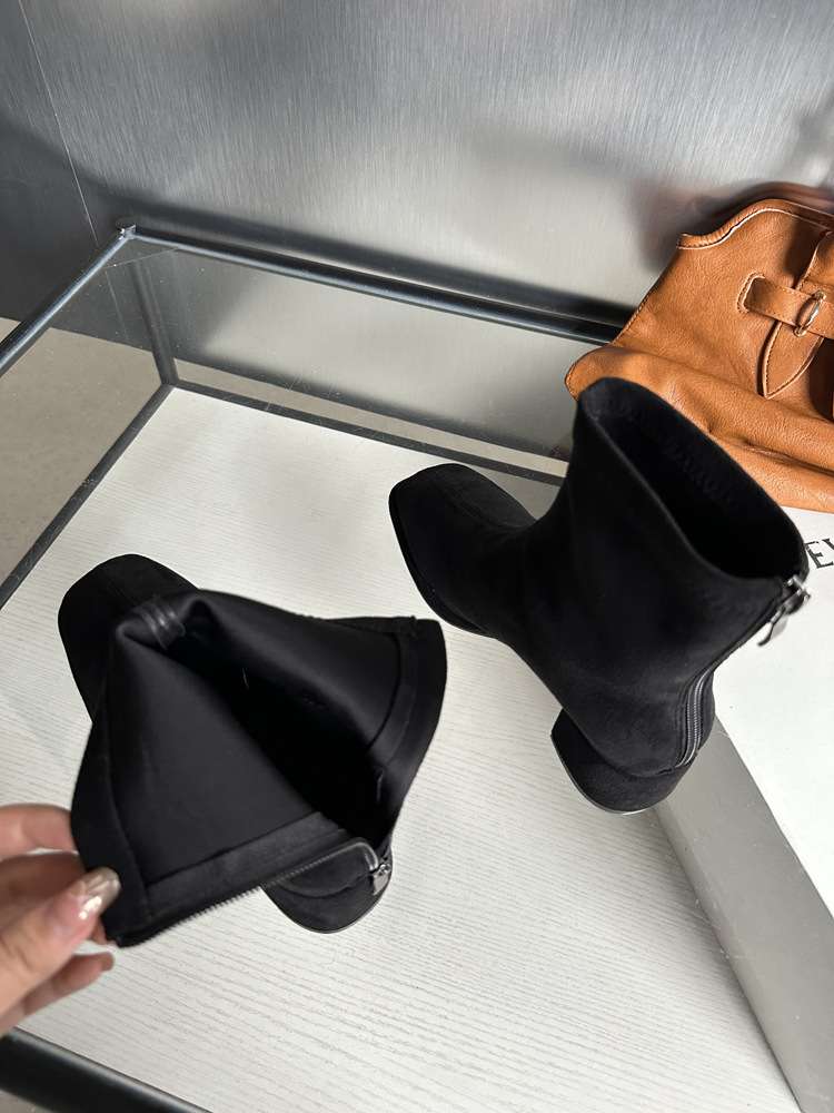 長靴レディース 長靴 モダンシックなアンクルブーツ