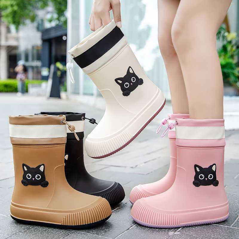 長靴レディース ねこちゃんレインブーツ