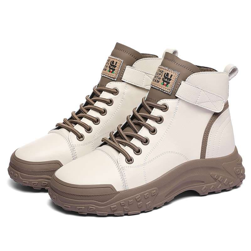 長靴レディース アウトドア風カジュアル厚底ブーツ