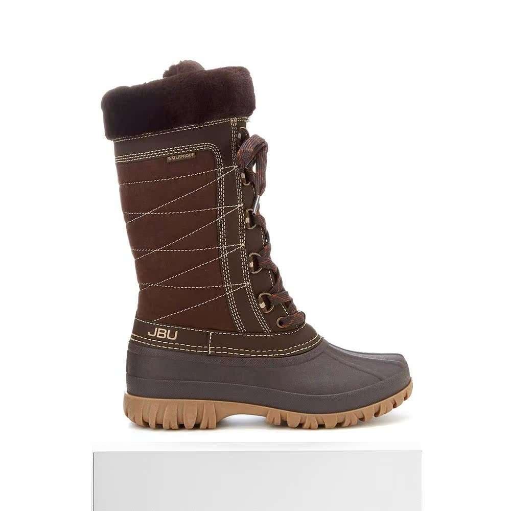 長靴レディース 長靴 防寒ファー付きウォータープルーフブーツ