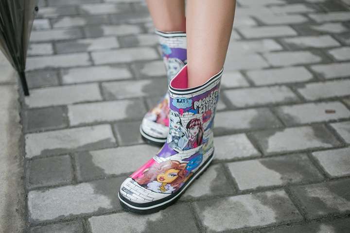 長靴レディース ポップアートが可愛い 雨の日が楽しくなる長靴