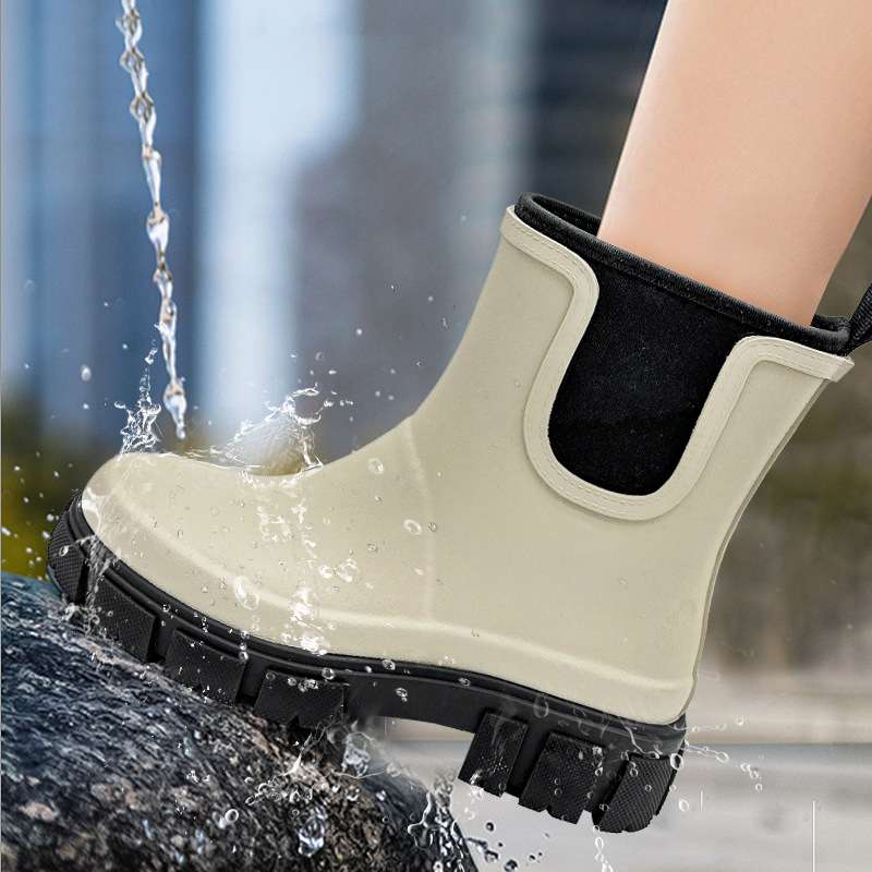 長靴レディース 長靴 モダンチェルシーレインブーツ