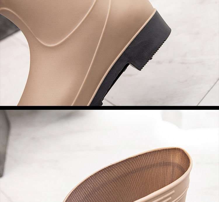 長靴レディース 長靴 花柄ファー付きレインブーツ