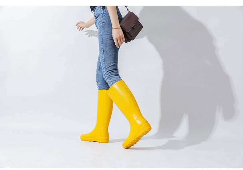 長靴レディース 上品シルエットの雨や雪に強い長靴