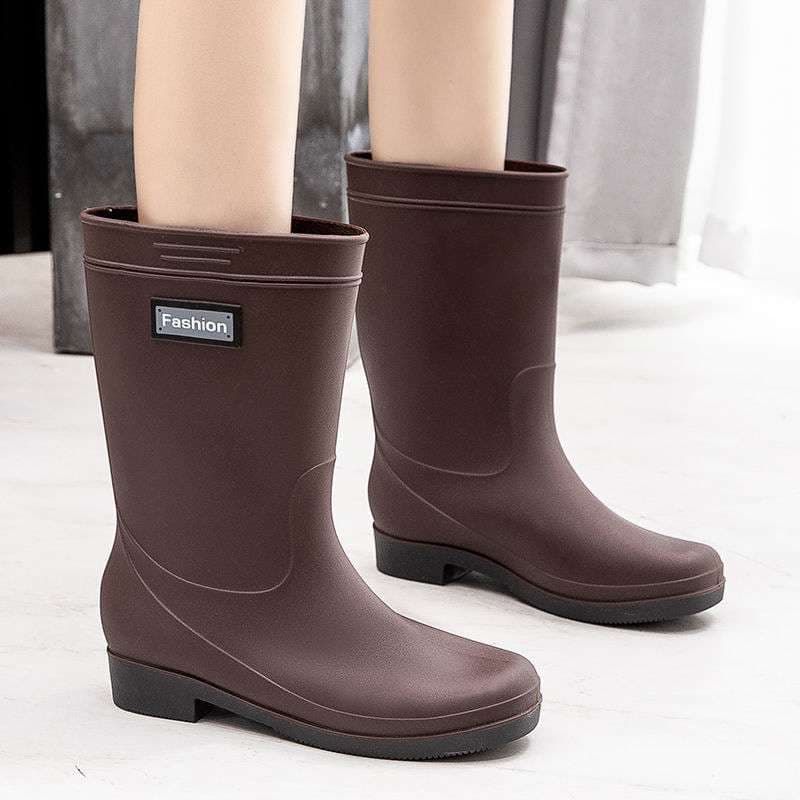 長靴レディース 長靴 花柄ファー付きレインブーツ