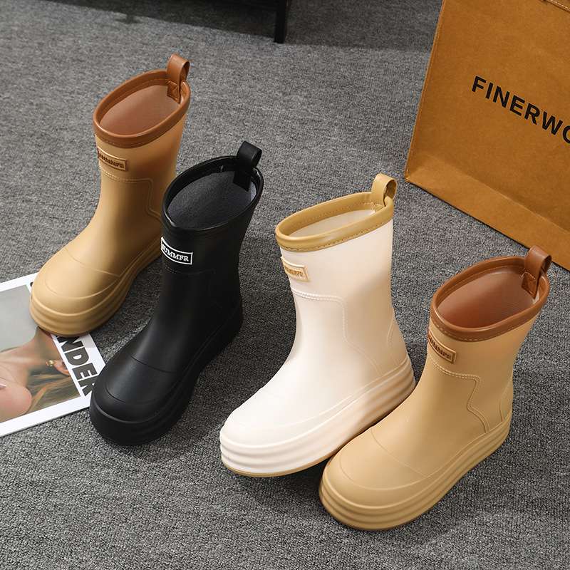 長靴レディース 長靴 シンプルモダン ショート丈レインブーツ